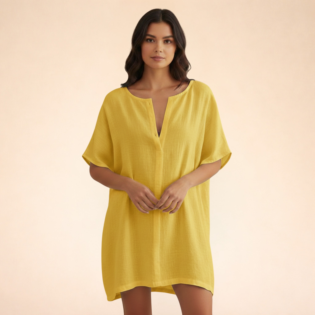 Lunarelle| Damen Luftiges Baumwoll-Sommerkleid