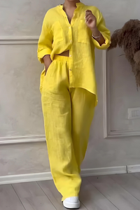 Sophia | Airy And Elegant Pure Linen Two Piece Set