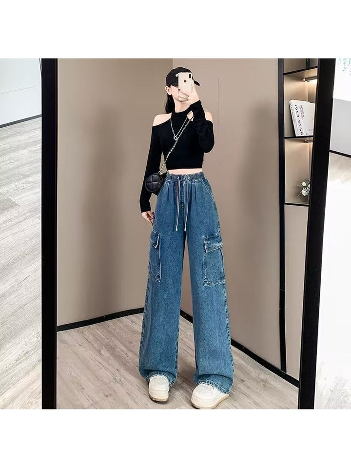 Sophia | Comfortable And Stylish Denim Cargo Pants