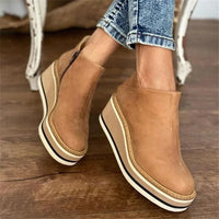 Zara | Bequeme Ankle Boots mit retro-inspiriertem Keilabsatz und Plateau