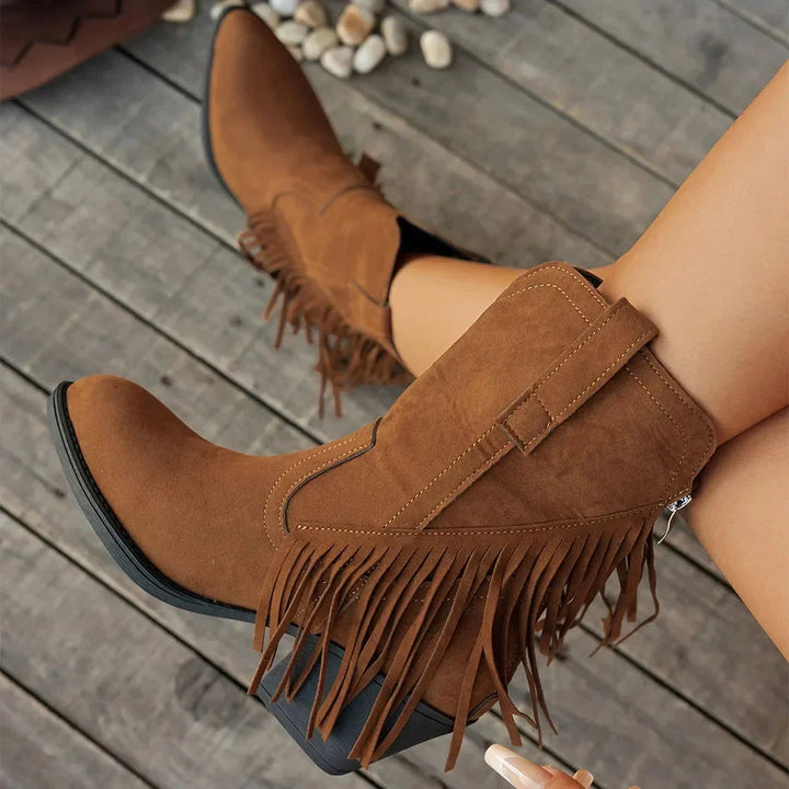 Isabella | Stylish And Classic Wide Calf Cowboy Boots