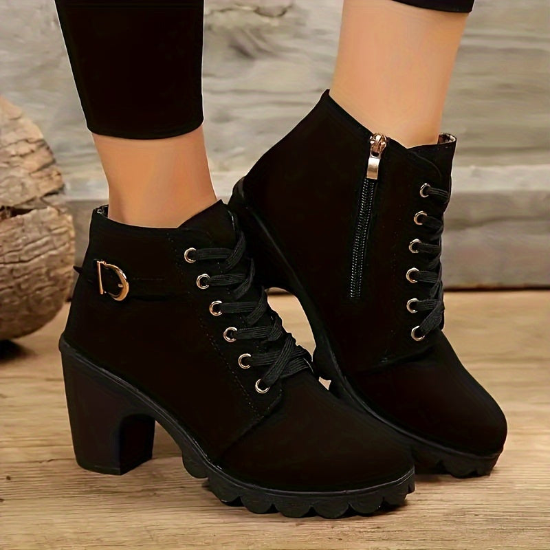 Luna | Elegant And Comfortable Lace-Up Ankle Boots