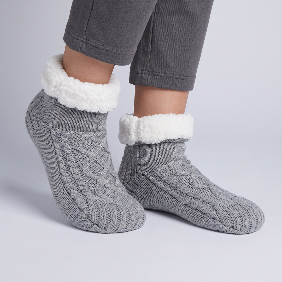 Fleexa | Fleece Lined Knit Slippers for Women