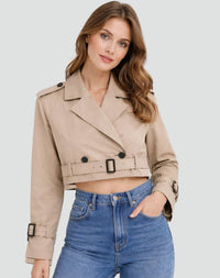Olivia | Comfortable And Stylish Short Tailored Trench Coat