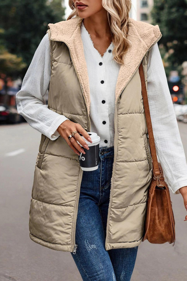 Sienna | Warm and Casual Women's Hooded Vest