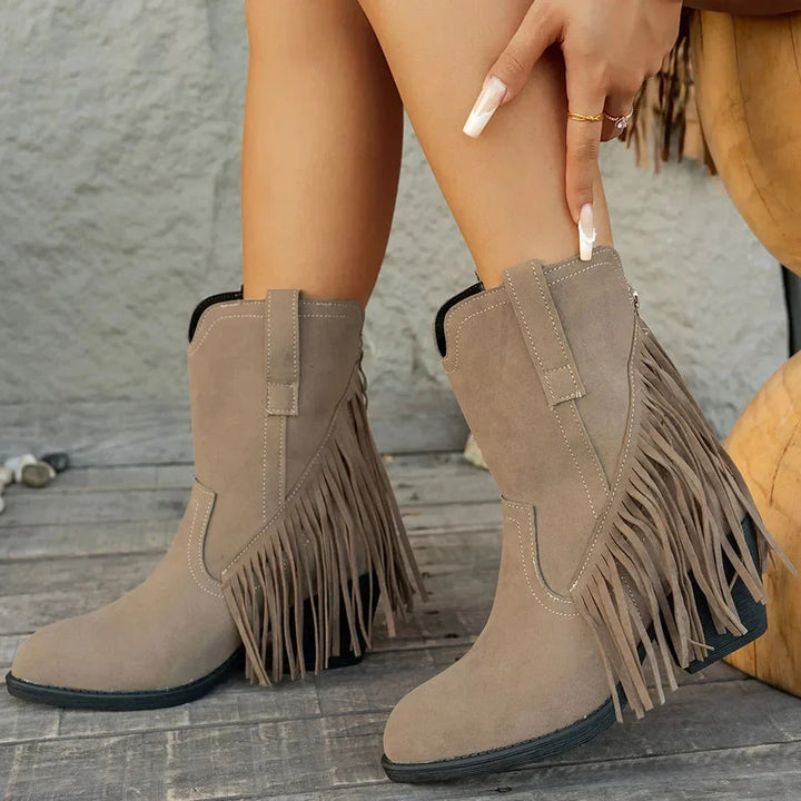 Isabella | Stylish And Classic Wide Calf Cowboy Boots