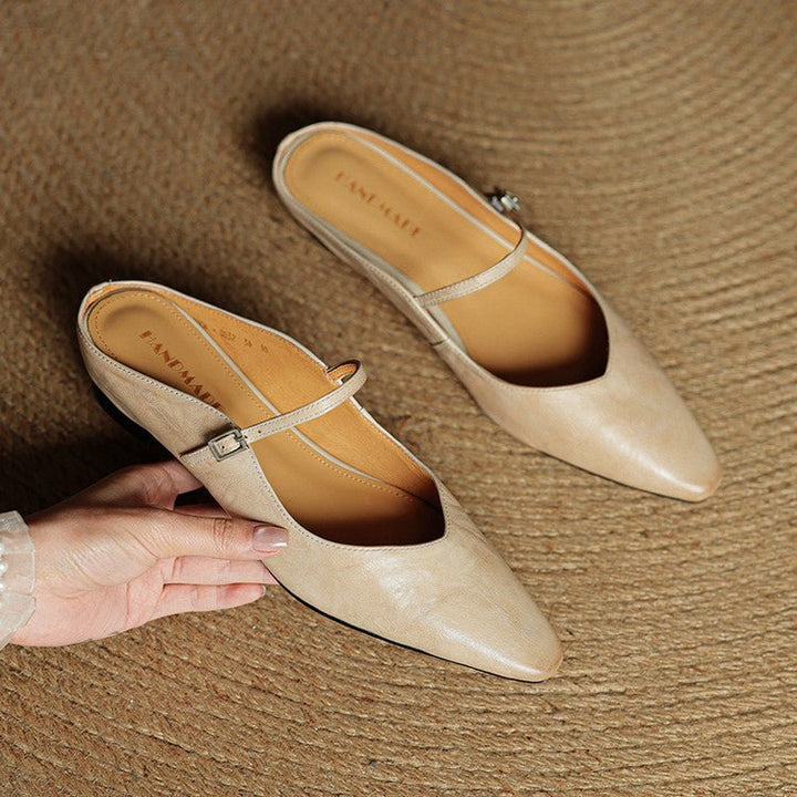 Sophia | Elegant and Timeless Buckled Pointed Toe Mules