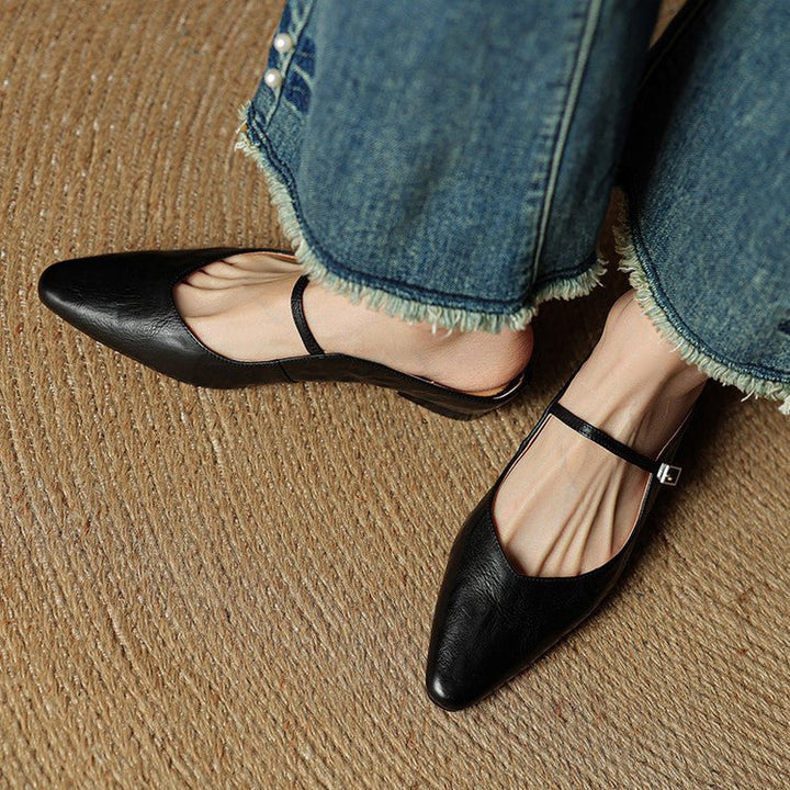 Sophia | Elegant and Timeless Buckled Pointed Toe Mules