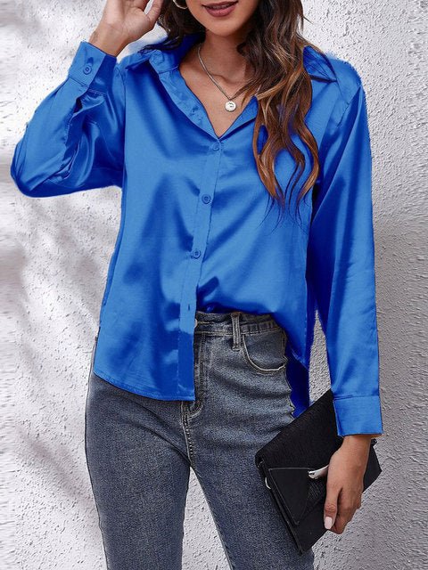 Liora | Silk Shirt – Elegant Long Sleeve Style for Women