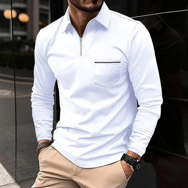 Max | Long Sleeve Polo Shirt with Chest Pocket