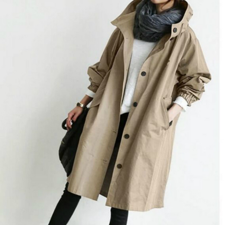 Victoria | Comfortable And Protective Hooded Trench Coat