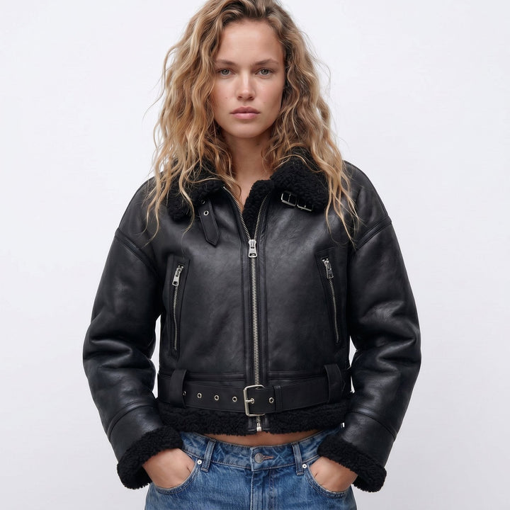 Elfriede | Bomber Jacket – Luxurious Reversible Lambskin for Women