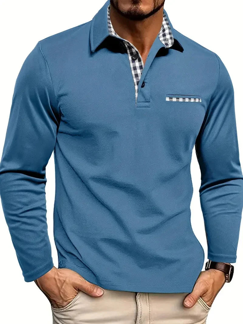 Charel | Long Sleeve Polo Shirt – Stylish and Versatile for Men