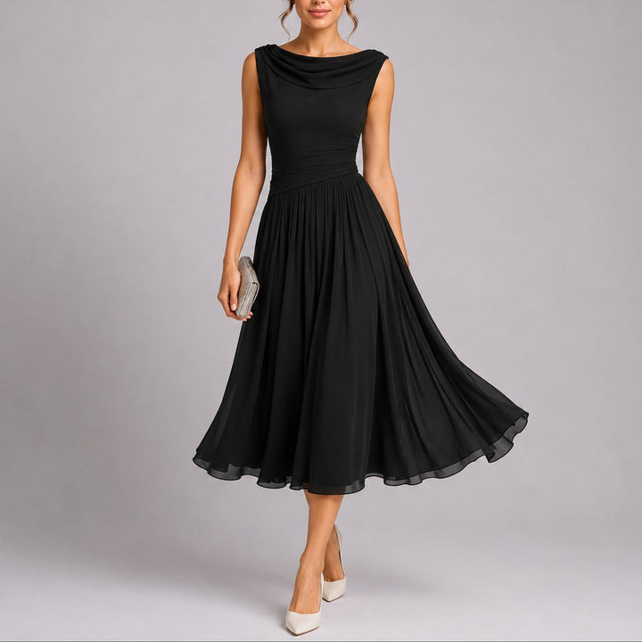 Luna | Stylish And Comfortable Fall Wedding Pleated Midi Dress