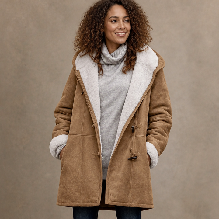 Wintlace | Shearling-Lined Duffle Coat for Women – Warm and Stylish