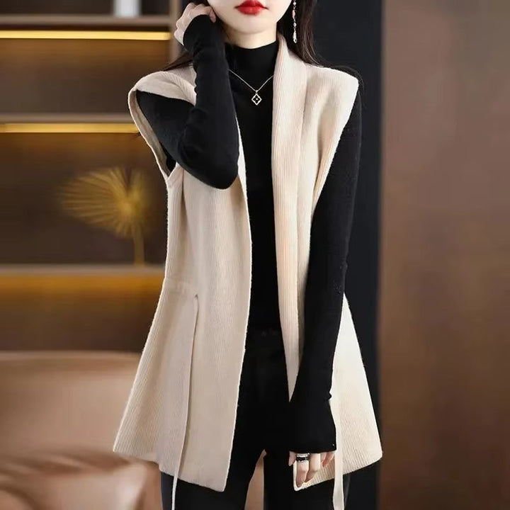 Isabella | Luxurious and Stylish Merino Wool Belted Vest