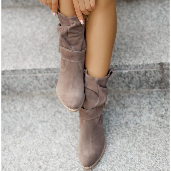 Isabella | Chic And Relaxed Fold-Over Slouch Ankle Boots
