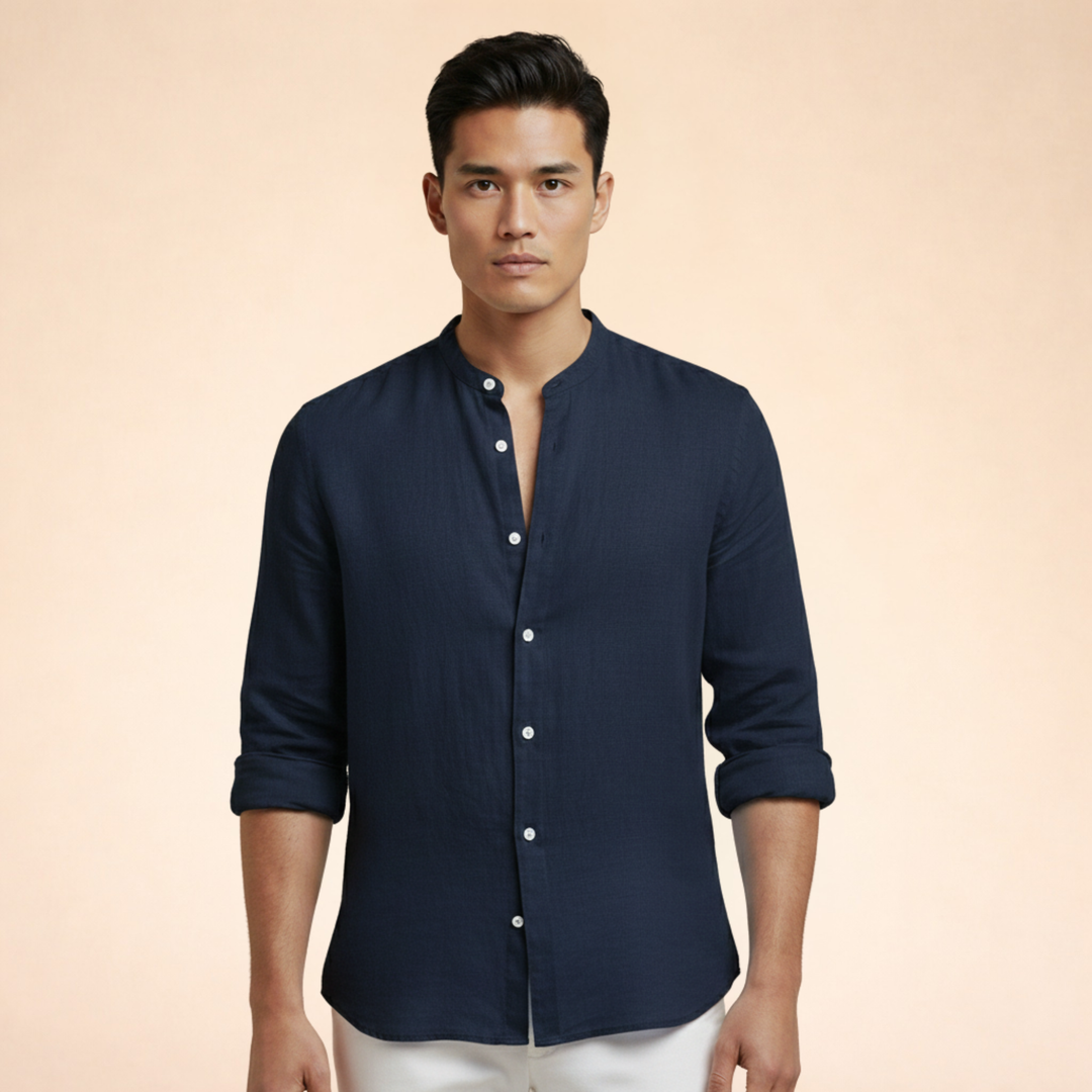 Adrian| Herren Premium Leinen Slim-Fit Hemd
