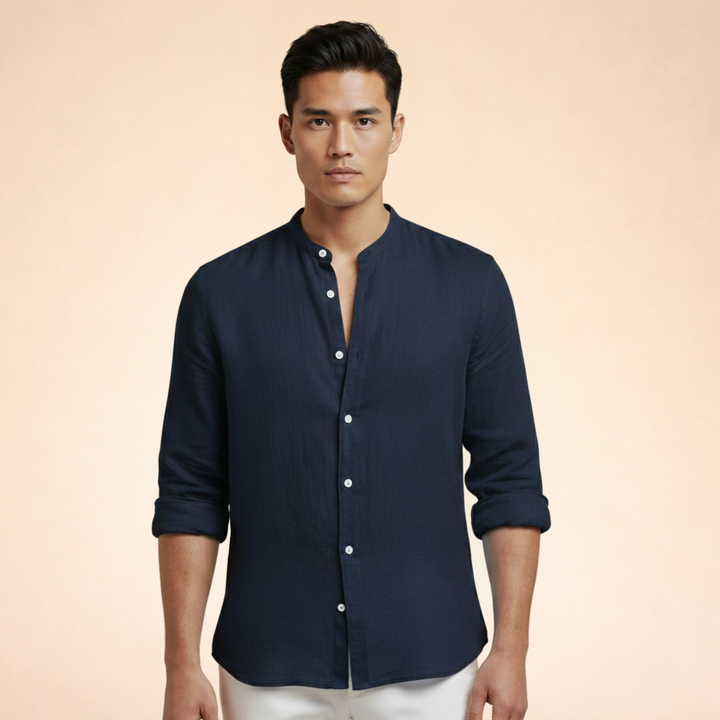 Adrian| Herren Premium Leinen Slim-Fit Hemd