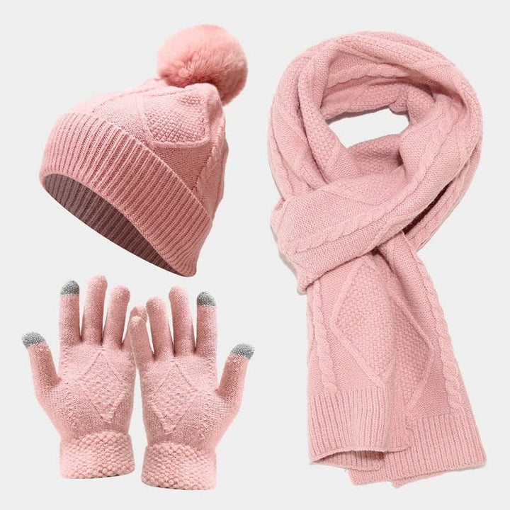 Drune | Knitted Accessory Set – Stylish Hat, Scarf, and Gloves