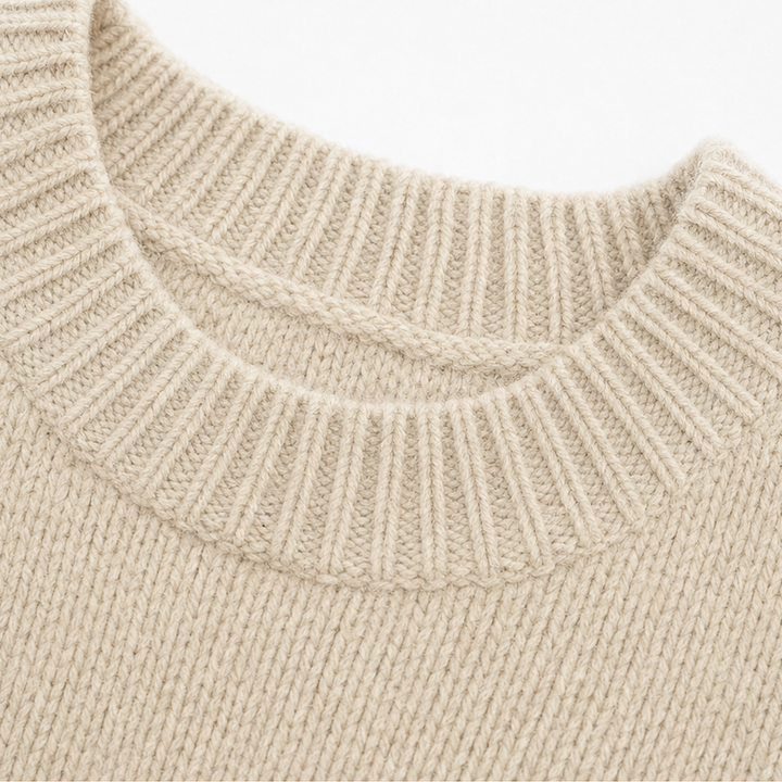 Braidenne | Knit Sweater met Gevlochten Koord en Knopen