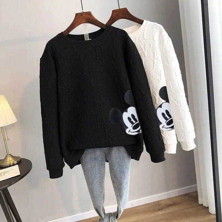 Georgia | Mickey Mouse Print Loose Sweater for Women
