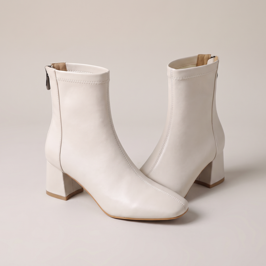 Rosalie | Leather Boots – Elegant Ankle Style for Women