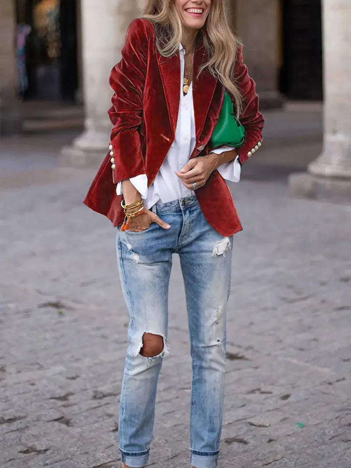 Seraphina | Comfortable And Versatile Velvet Blazer