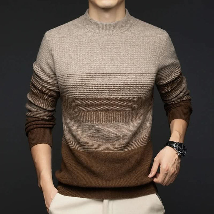 Huxley | Wol Gebreide Trui – Subtiel Gradient Design voor Mannen