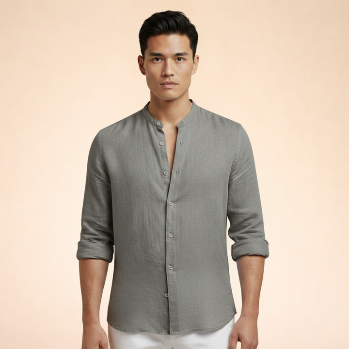 Adrian| Herren Premium Leinen Slim-Fit Hemd