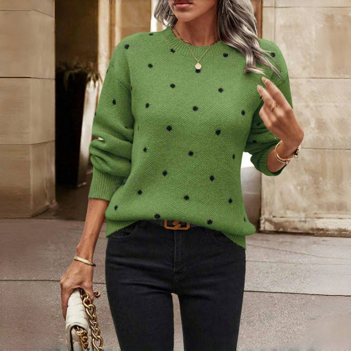 Nora | Elegant And Textured Dotted Knit Sweater