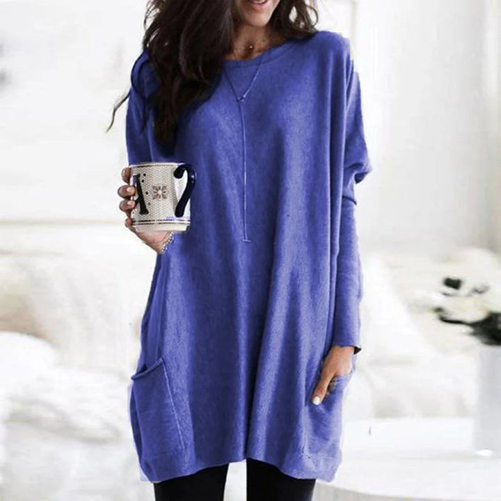 Sarah | Comfortable And Stylish Oversized Pocket Tunic Sweater