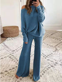 Zoya | Chic And Asymmetrical Knitted Two Piece Set