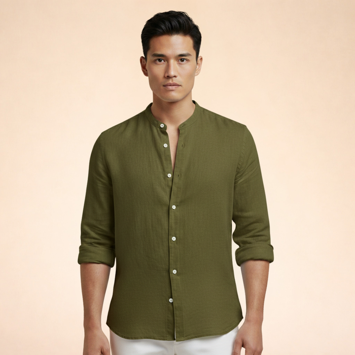 Adrian| Herren Premium Leinen Slim-Fit Hemd
