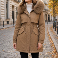 Elena | Stylish and Comfortable Mid Length Plush Lined Parka