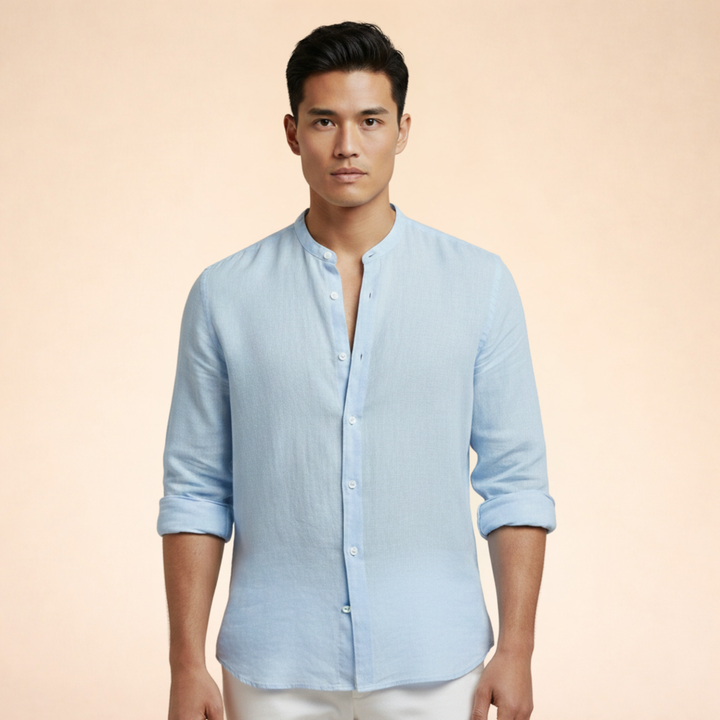 Adrian| Herren Premium Leinen Slim-Fit Hemd
