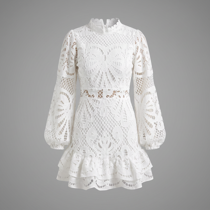 Heavens | Mini Dress – Elegant Cut-Out Lace Design