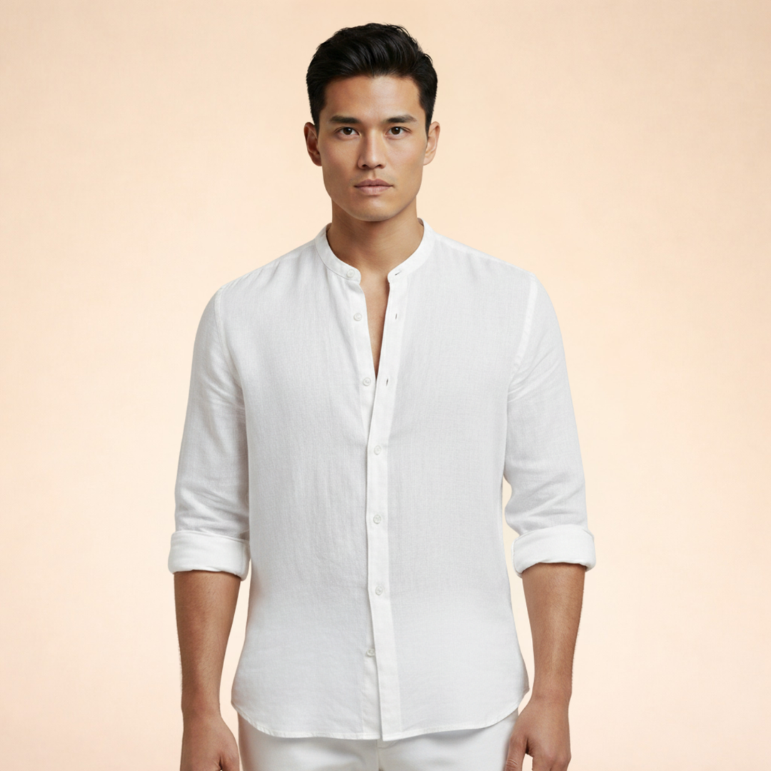 Adrian| Herren Premium Leinen Slim-Fit Hemd