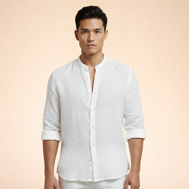 Adrian| Herren Premium Leinen Slim-Fit Hemd
