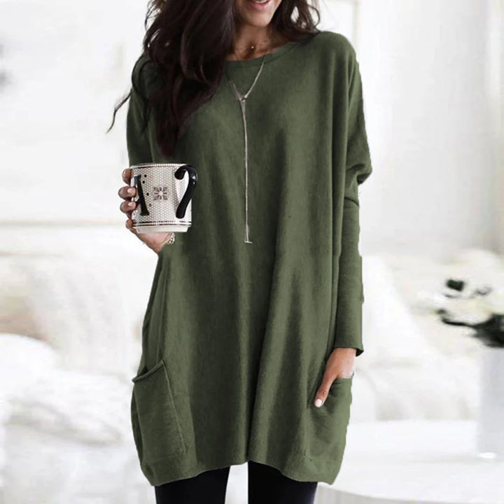 Sarah | Comfortable And Stylish Oversized Pocket Tunic Sweater