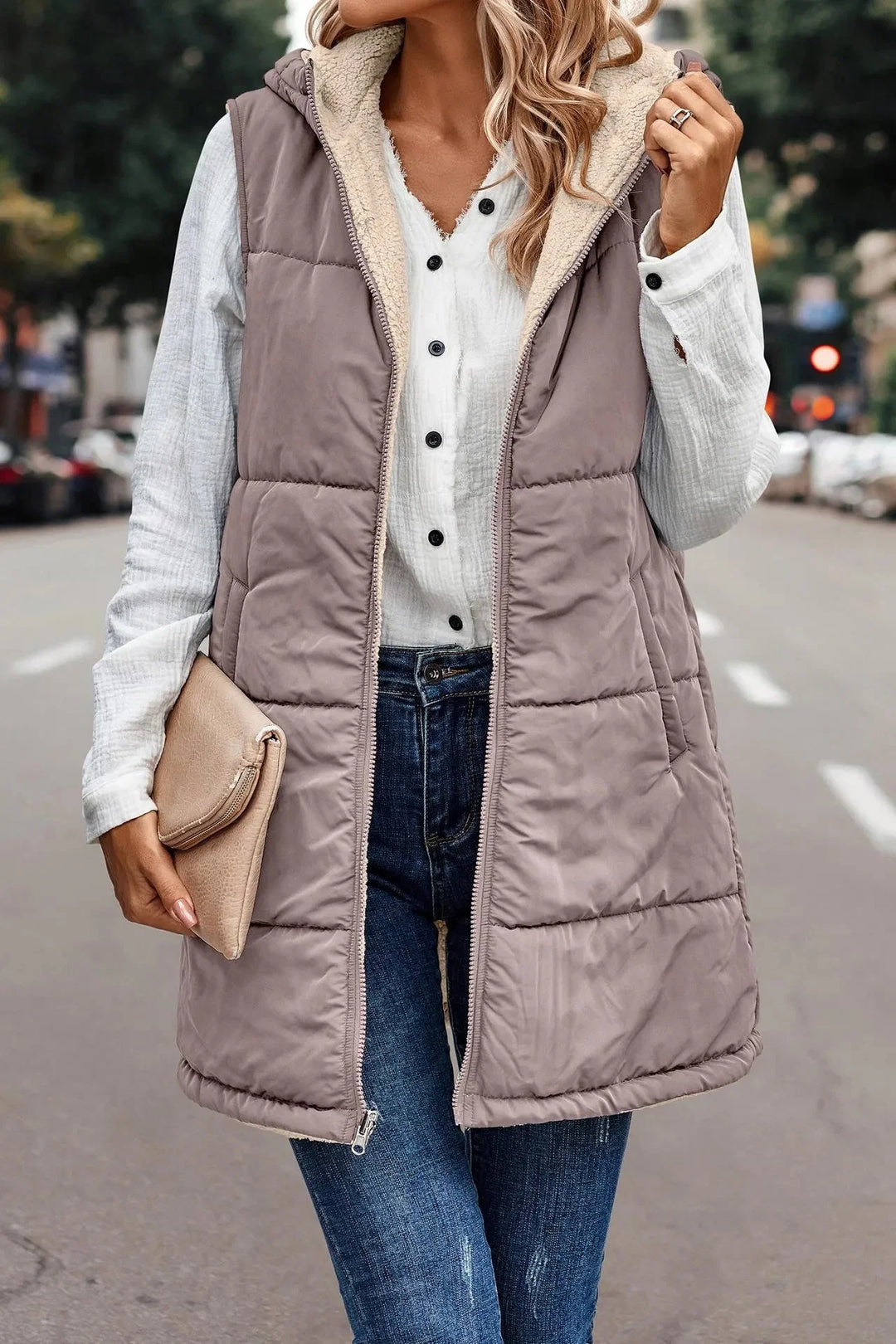 Sienna | Warm and Casual Women's Hooded Vest