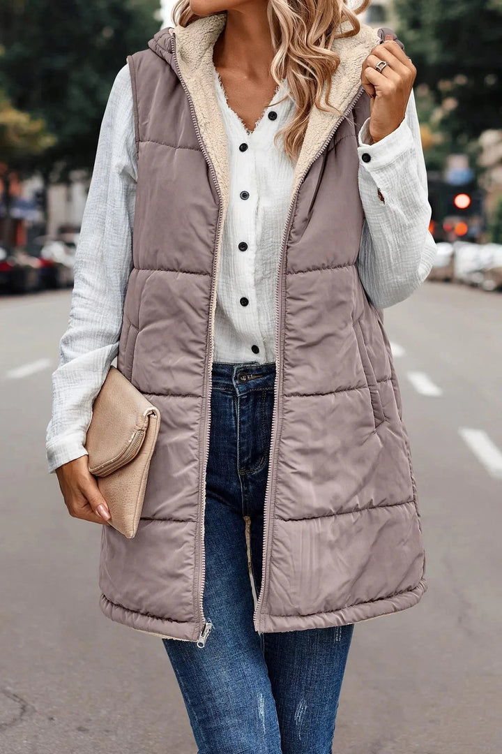 Sienna | Warm and Casual Women's Hooded Vest