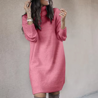 Julia | Comfortable and Feminine High-Neck Sweater Dress