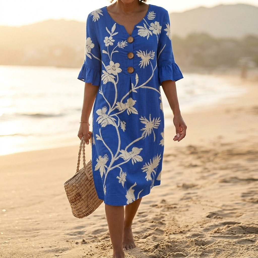 Solenya | Floral Midi Dress – Breezy Summer Style for Women
