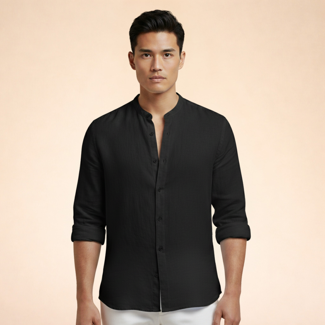 Adrian| Herren Premium Leinen Slim-Fit Hemd