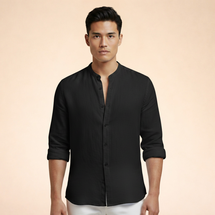 Adrian| Herren Premium Leinen Slim-Fit Hemd