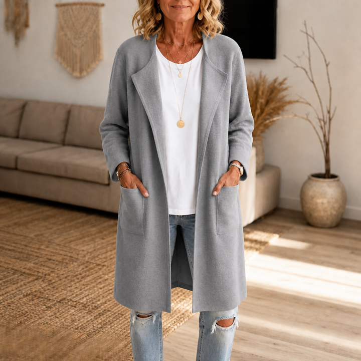 Draperie | Longline Open-Front Coat for Women