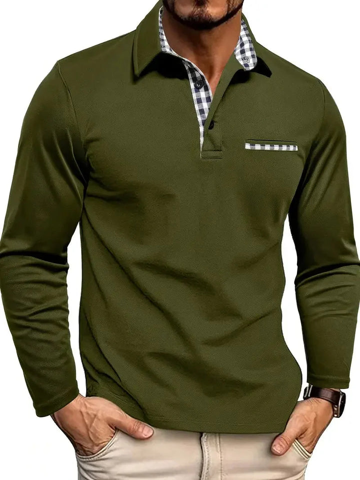Charel | Long Sleeve Polo Shirt – Stylish and Versatile for Men