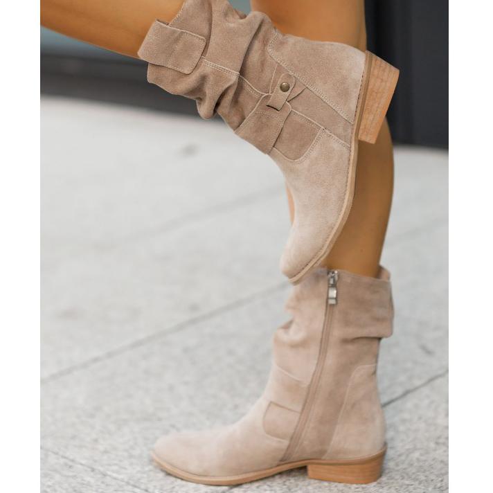 Isabella | Chic And Relaxed Fold-Over Slouch Ankle Boots
