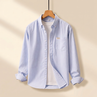 Ethan | Chemise moderne et classique à rayures en coton pour homme